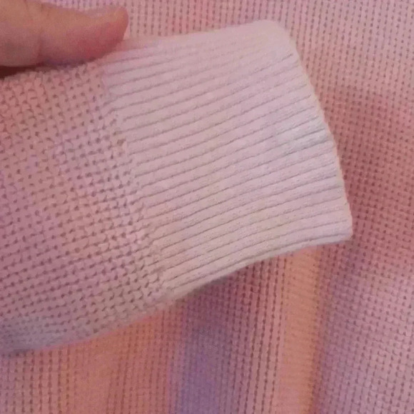 Ralph Lauren Y2k waffle weave turtleneck drawstring sweatshirt pink - Picture 7 of 8